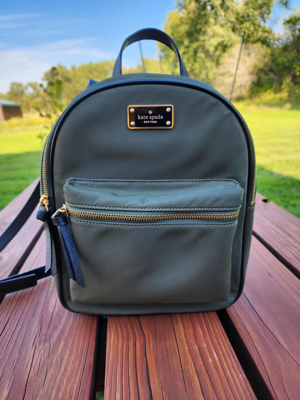 Kate Spade Olive Green Backpack